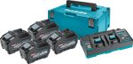Makita 191U42-2 XGT power set DC40RB, BL4050Fx4, MAKPAC Tip 3