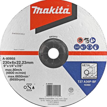 Makita A-80955 Konkavna brusna ploča za metal 230x6x22,23