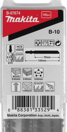 Makita B-07674 List pile za ubodnu pilu HCS 76mm, 9z (pk/100kom)