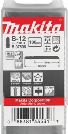 Makita B-07696 List pile za ubodnu pilu HCS 74mm, 6z (pk/100kom)