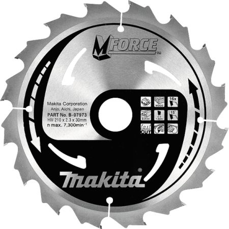 Makita B-07973 T.C.T. list kružne pile MFORCE 210x30 16z