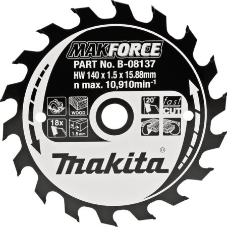 Makita B-08137 TCT MAKForce list pile 140x15,88mm, 18z