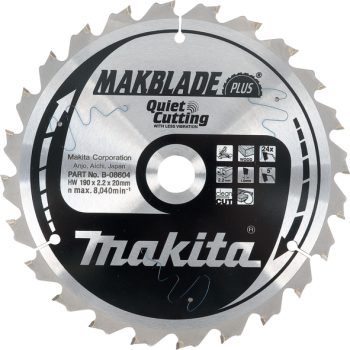Makita B-08604 TCT MAKBlade Plus list pile 190x20mm, 24z