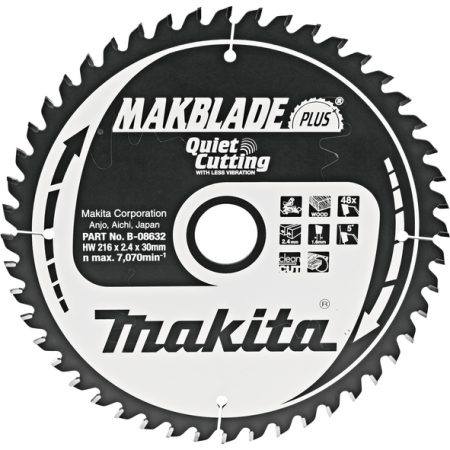 Makita B-08632 TCT MAKBlade Plus list pile 216x30mm, 48z