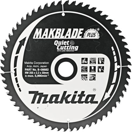 Makita B-08682 TCT MAKBlade Plus list pile 255x30mm, 60z