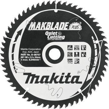 Makita B-08757 TCT MAKBlade Plus list pile 190x20mm, 60z