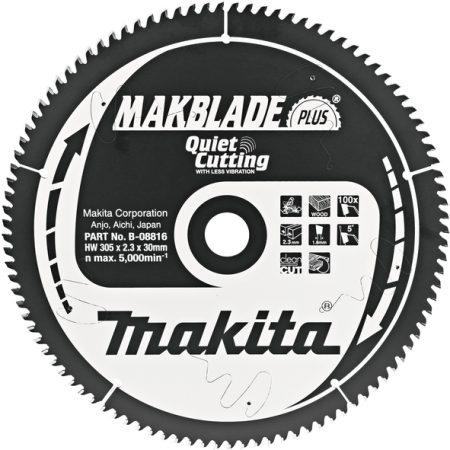 Makita B-08816 TCT MAKBlade Plus list pile 305x30mm, 100z