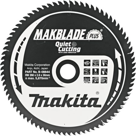 Makita B-08844 TCT MAKBlade Plus list pile 260x30mm, 80z