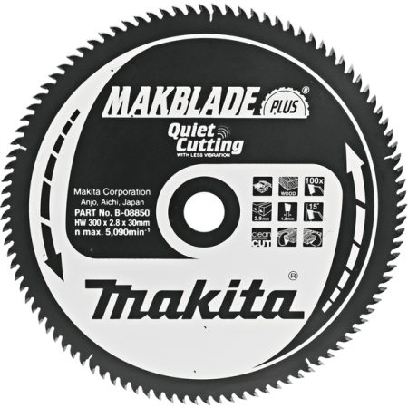Makita B-08850 TCT MAKBlade Plus list pile 300x30mm, 96z