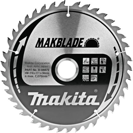 Makita B-08872 TCT MAKBlade list pile 216x30mm, 40z