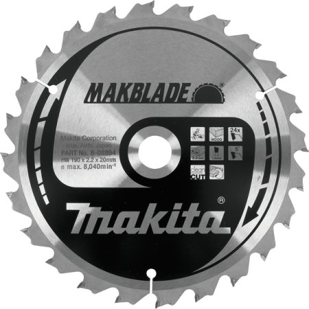 Makita B-08894 TCT MAKBlade list pile 190x20mm, 24z