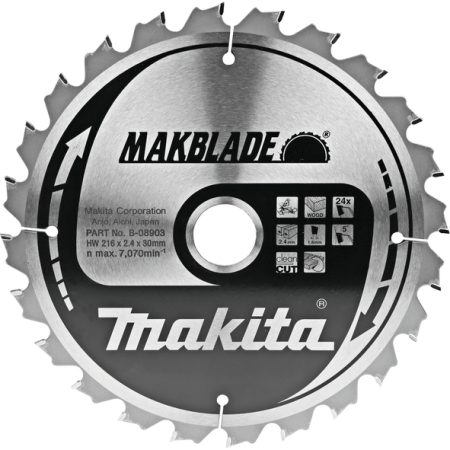 Makita B-09064 TCT MAKBlade list pile 250x30mm, 72z
