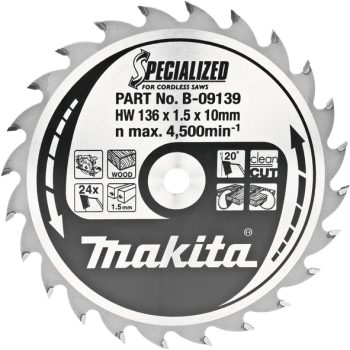 Makita B-09139 TCT Specialized list pile 136x10mm, 24z