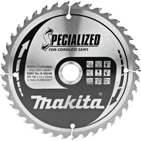 Makita B-09248 TCT Specialized list pile 165x20mm, 40z
