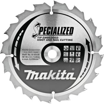 Makita B-09335 TCT list pile Specialized 185x15,88mm, 16z
