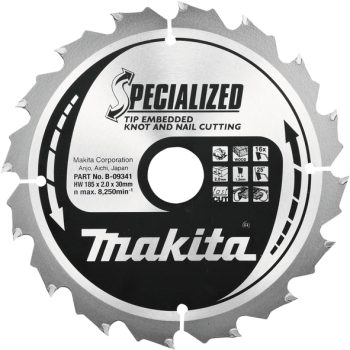 Makita B-09341 TCT list pile Specialized 185x30mm, 16z