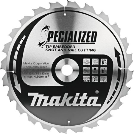Makita B-09385 TCT list pile Specialized 355x30mm, 24z