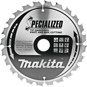 Makita B-09438 TCT list pile Specialized 210x30mm, 24z