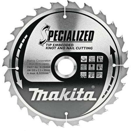 Makita B-09444 TCT list pile Specialized 235x30mm, 24z