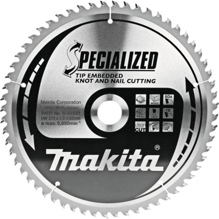 Makita B-09531 TCT list pile Specialized 270x30mm, 60z
