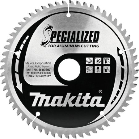 Makita B-09597 T.C.T. list kružne pile za alu 190x30 60z