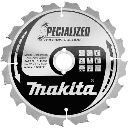 Makita B-13683 TCT list pile Specialized 190x30mm, 12z