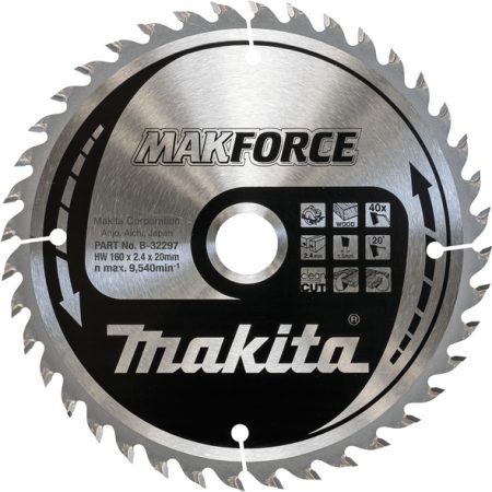 Makita B-32297 List pile MAKForce, 160x20x40Z, za drvo