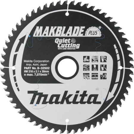 Makita B-32502 List pile MAKBlade Plus, 216x30x60Z, za drvo