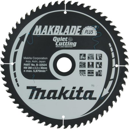 Makita B-32524 List pile MAKBlade Plus, 260x30x60Z, za drvo