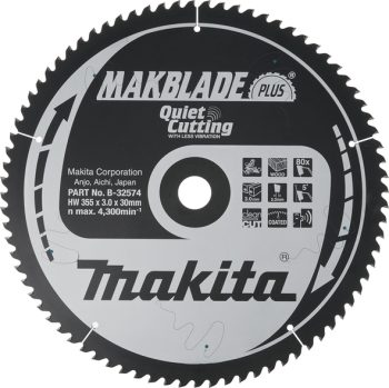 Makita B-32574 List pile MAKBlade Plus, 355x30x80Z, za drvo