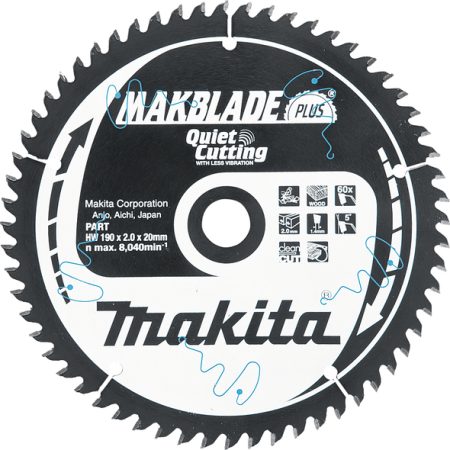 Makita B-32580 List pile MAKBlade Plus, 190x20x60Z, za drvo