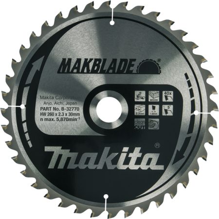 Makita B-32770 List pile MAKBlade, 260x30x40Z, za drvo