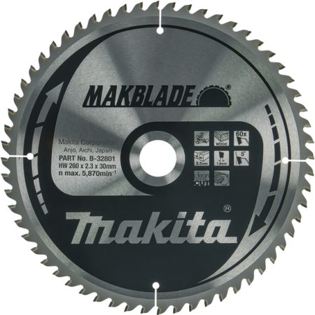 Makita B-32801 List pile MAKBlade, 260x30x60Z, za drvo