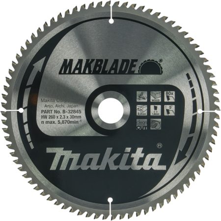 Makita B-32845 List pile MAKBlade, 260x30x80Z, za drvo