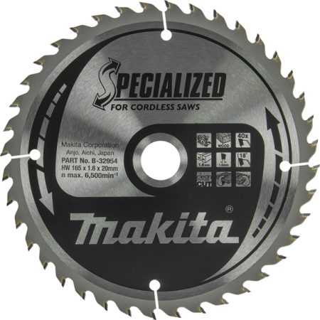 Makita B-32954 TCT list pile Specialized, 165x20x40Z, za drvo