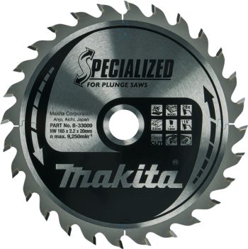 Makita B-33009 TCT list pile Specialized, 165x20x28Z, za drvo