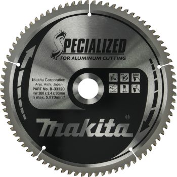 Makita B-33320 TCT list pile Specialized, 260x30x80Z, za alu
