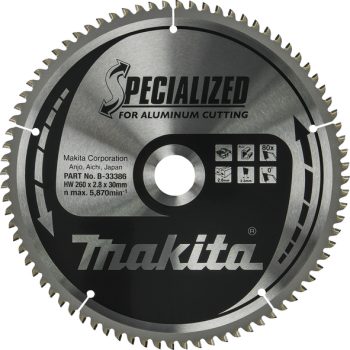 Makita B-33386 TCT list pile Specialized, 260x30x80Z, za alu