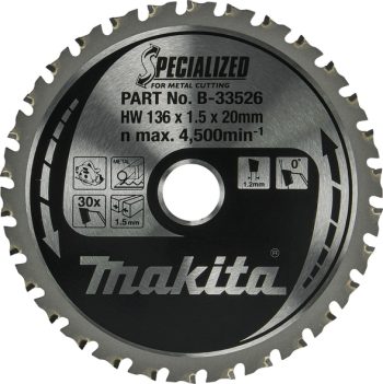 Makita B-33526 TCT list pile Specialized, 136x20x30Z, za metal