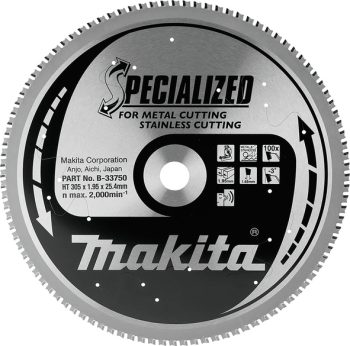 Makita B-33750 TCT list pile Specialized, 305x25,4x100Z, za inox