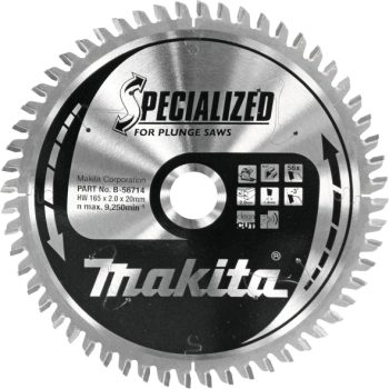 Makita B-56714 TCT list pile,165x20mmx56T,alu,SP600D