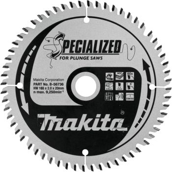 Makita B-56736 TCT list pile,165mmx20mmx60T,laminat,MDF,SP600D