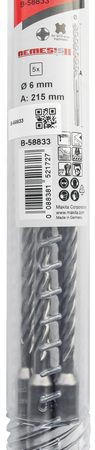 Makita B-58833 5-dijelni set svrdala za SDS-PLUS čekič NEMESIS6x210