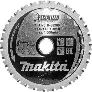 Makita B-69266 T.C.T. list kružne pile EFFICUT Metal 136mmx20 30z