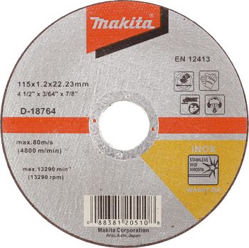 Makita D-18764 Tanka rezna ploča za nehrđajući čelik 115x1,2