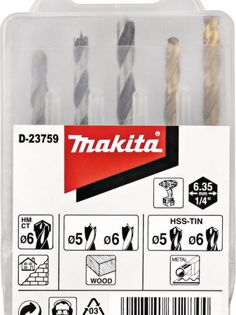 Makita D-23759 5-dijelni set svrdala (metal, kamen, drvo)