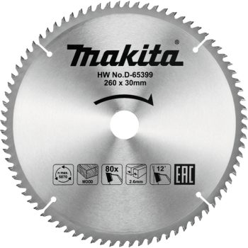 Makita D-65399 TCT list pile 260mm x 30mm x 80T
