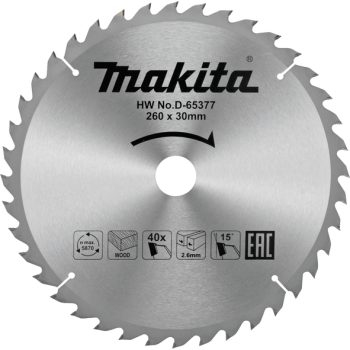 Makita D-65408 TCT list pile 260mm x 30mm x 100T