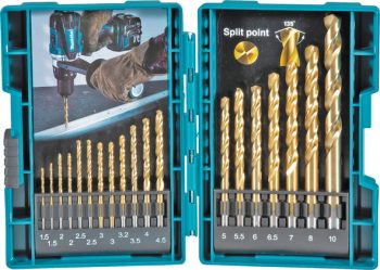 Makita D-67527 19-dijelni set HSS-TiN svrdala za metal