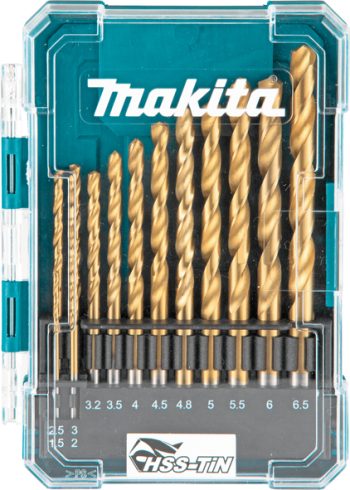 Makita D-72855 13-dijelni komplet HSS-TiN svrdala za metal 1.5-6.5mm
